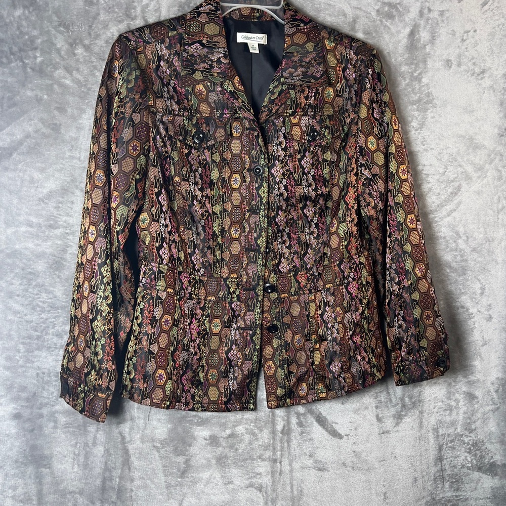 Women's Multicolor Patterned Jacket - image 2